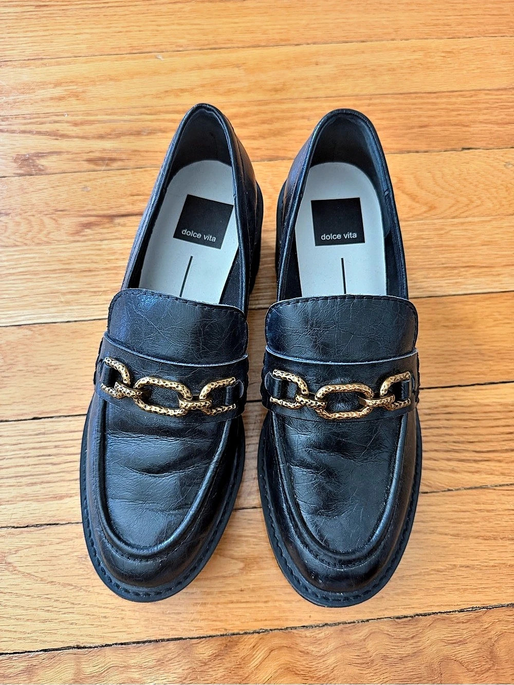 Dolce Vita Sheena Platform Chain Bit Loafer Black